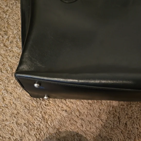 Patricia Nash Black Leather Tote with Double Strap Handles - Picture 12 of 15